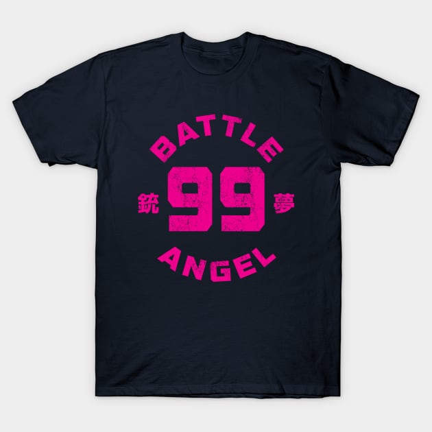 Battle Angel 99 - Neon Pink T-Shirt by rycotokyo81